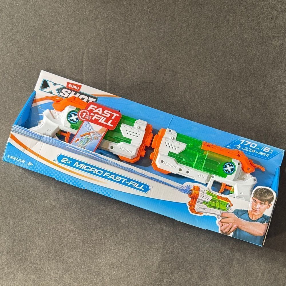 Zuru X-Shot Micro Fast-Fill Water Blaster Double Pack NEW